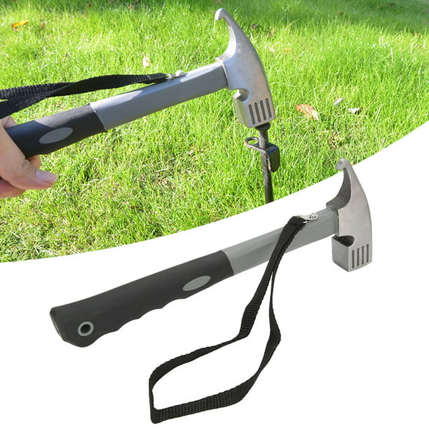High-carbon Steel Multifunction Camping Mallet Hammer Hook for Tent Pegs Stakes